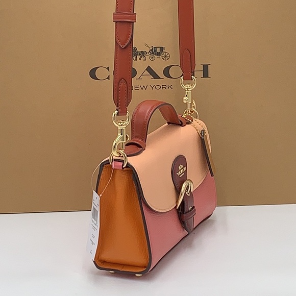 KLEO TOP HANDLE IN COLORBLOCK (COACH C8161) Gold/faded Blush Multi - Picture 10 of 16